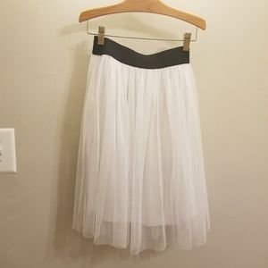 White tulle skirt
